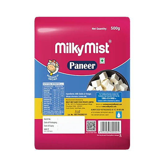 Milky Mist Paneer - Rich In Calcium, 500 g Pouch