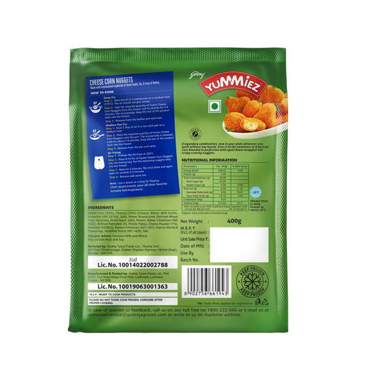 Godrej Yummiez Cheese Corn Nuggets 400g