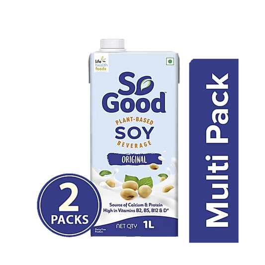 So Good Plant-Based Soy Beverage - Original, 2x1 L Multipack