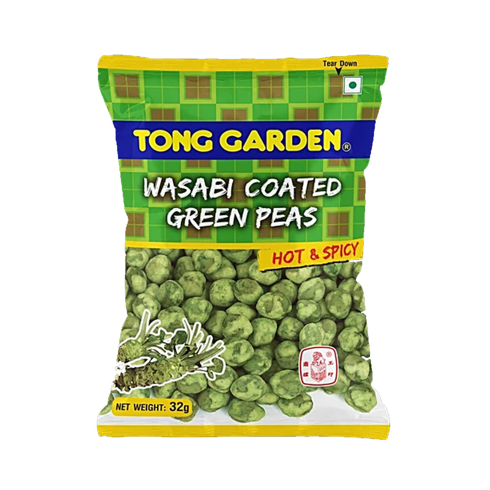 Tong Garden Wasabi Coated Green Peas - Hot & Spicy, 32 g