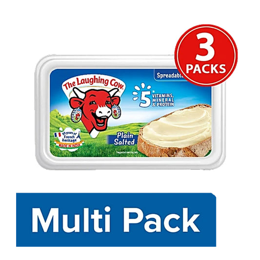 The Laughing Cow Cheese Spread - Plain, 3x180 g Multipack