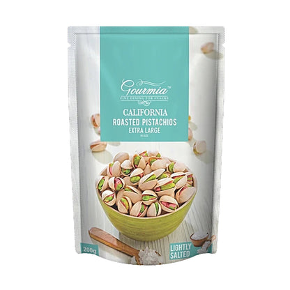 Gourmia Pistachios - Roasted, California, Lightly Salted, Extra Large, 200 g