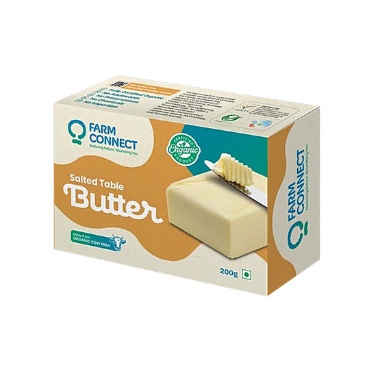 Farm Connect Organic Table Butter - Extra Creamy, Natural Flavour, Rich In Calcium, 200 g
