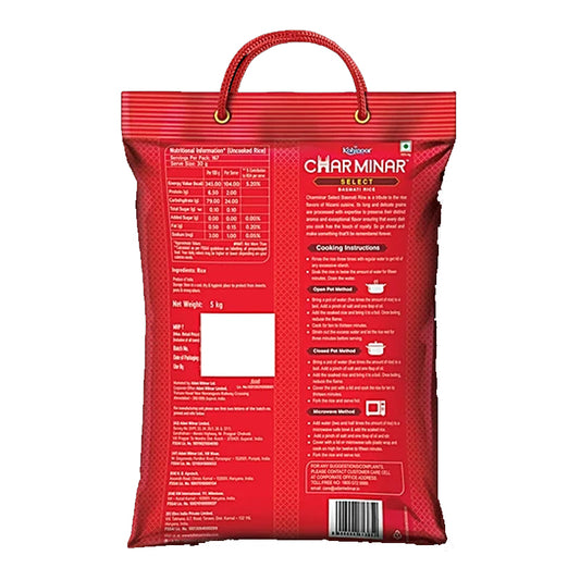 Kohinoor Charminar Basmati Rice/Basmati Akki - Select, 5 kg